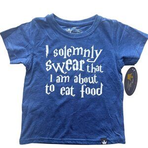 Littlest Prince Couture Kids T-Shirt 4T Blue Cotton Blend Graphic